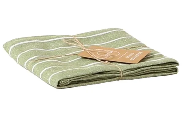 Esmée Torchon Pour La Vaisselle 50 X 70 Cm, Rayé, Vert Olive – Torchon Pour La Vaisselle 1