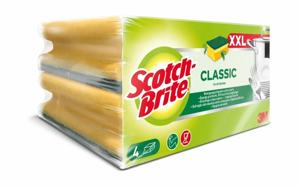 Éponge Scotch-Brite XXL Classique 4 Pièce/s – Éponge De Nettoyage 1