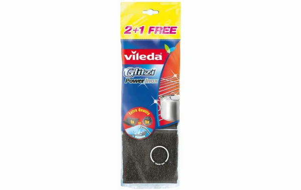 Vileda Éponge Powerinox 2+1 1 Pièce/s – Éponge De Nettoyage 1